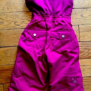 Spyder Sparkle “little girls” 3T snow pants. Great warm bibs, retail $140.